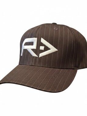 Rahfish Flexfit L/XL Cap Brown Pinstripe Hat